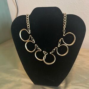 Elegant Gold Tone Ornate Chain Necklace 17” unbranded heavy duty